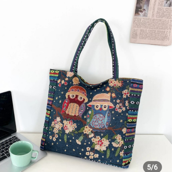 Unique Stylish Cotton Canvas Tote Bag - Image 9